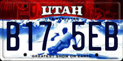 UT license plate B175EB