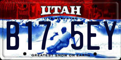 UT license plate B175EY