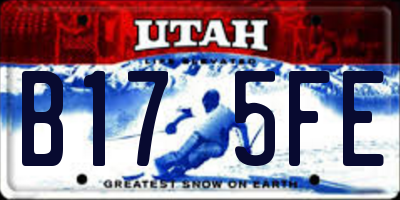 UT license plate B175FE