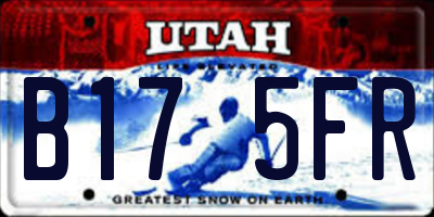 UT license plate B175FR