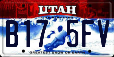 UT license plate B175FV