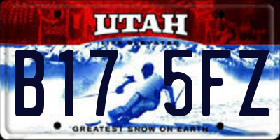 UT license plate B175FZ
