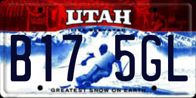 UT license plate B175GL