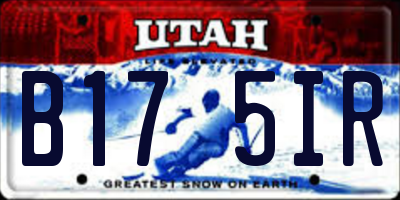 UT license plate B175IR