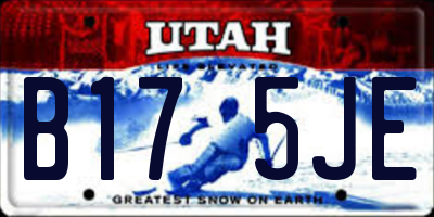 UT license plate B175JE