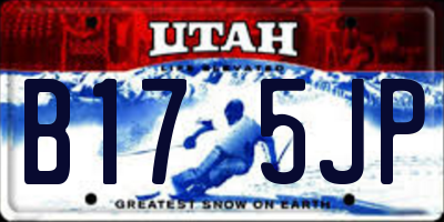 UT license plate B175JP