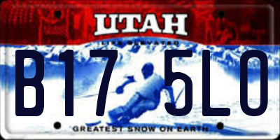 UT license plate B175LO