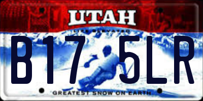 UT license plate B175LR