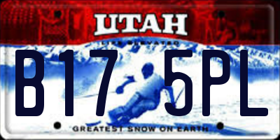 UT license plate B175PL