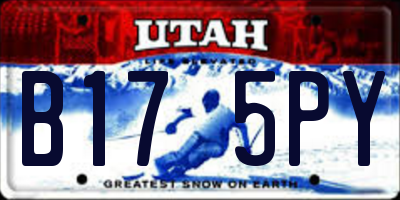 UT license plate B175PY