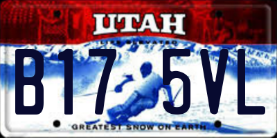 UT license plate B175VL