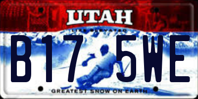 UT license plate B175WE