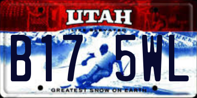 UT license plate B175WL