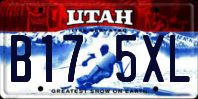 UT license plate B175XL