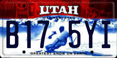 UT license plate B175YI