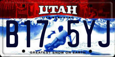 UT license plate B175YJ
