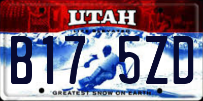 UT license plate B175ZD