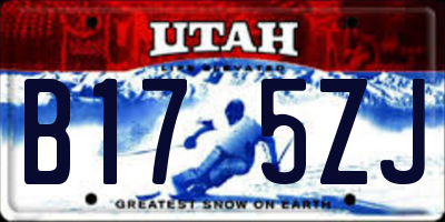 UT license plate B175ZJ