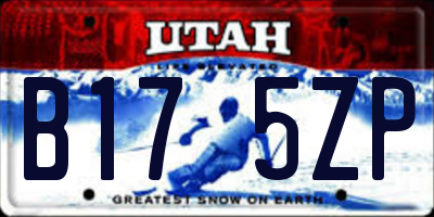 UT license plate B175ZP