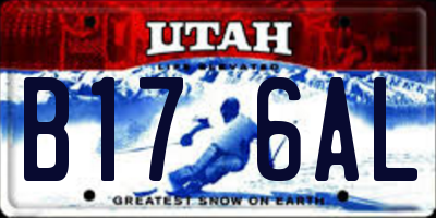 UT license plate B176AL