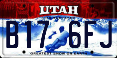 UT license plate B176FJ