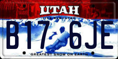 UT license plate B176JE