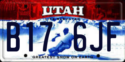 UT license plate B176JF