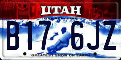 UT license plate B176JZ