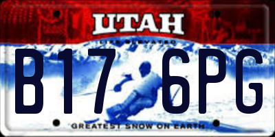 UT license plate B176PG