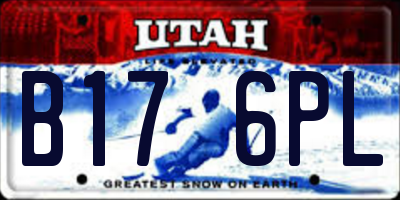 UT license plate B176PL