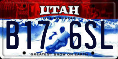 UT license plate B176SL