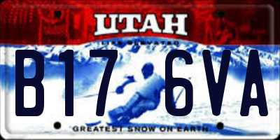 UT license plate B176VA