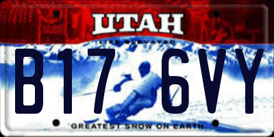 UT license plate B176VY