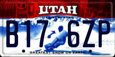 UT license plate B176ZP