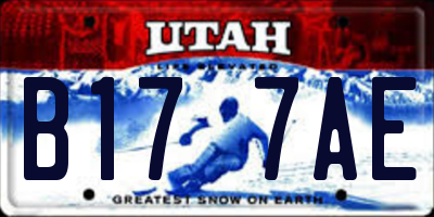 UT license plate B177AE