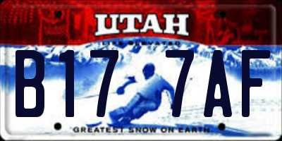 UT license plate B177AF