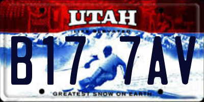 UT license plate B177AV