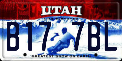 UT license plate B177BL