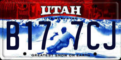 UT license plate B177CJ