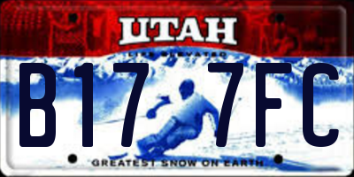 UT license plate B177FC