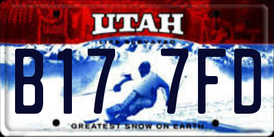 UT license plate B177FD