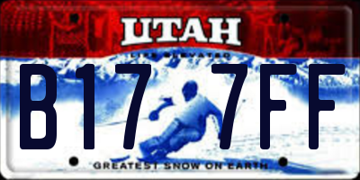 UT license plate B177FF