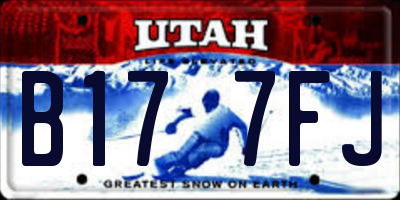 UT license plate B177FJ