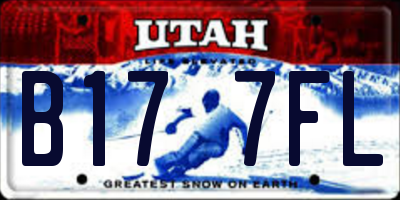 UT license plate B177FL