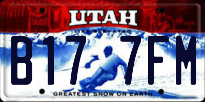 UT license plate B177FM