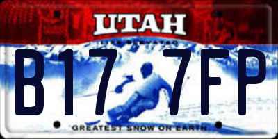 UT license plate B177FP