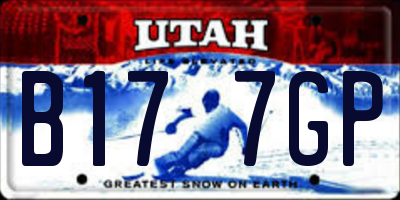 UT license plate B177GP