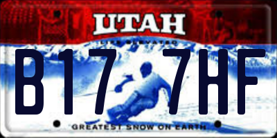 UT license plate B177HF