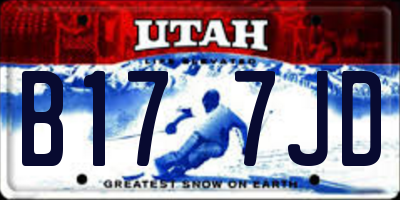UT license plate B177JD