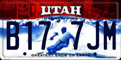 UT license plate B177JM